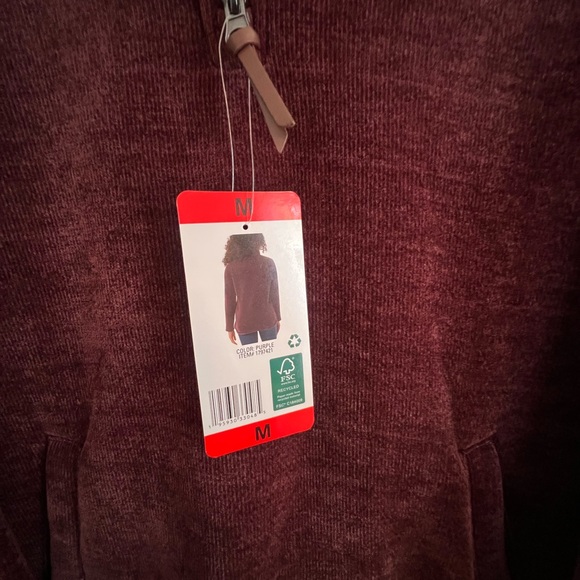 32 Degrees Purple Fleece Lined 3/4 Zip Up - Women’s Medium - Picture 3 of 6